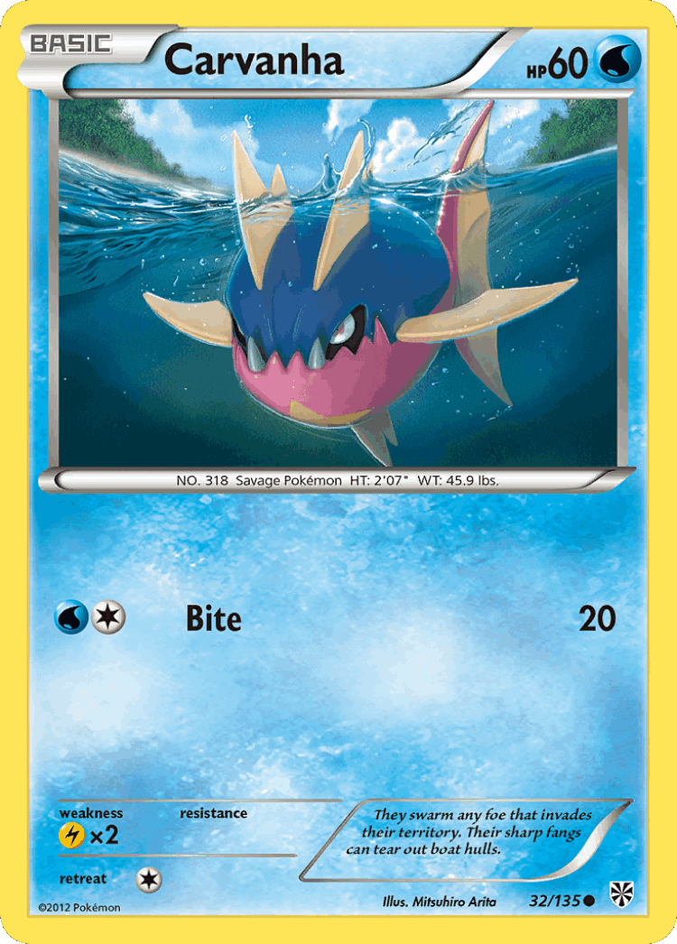 Carvanha #32 from Plasma Storm - Common - Illustrated by Mitsuhiro Arita