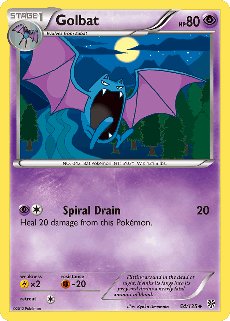 Golbat #54 from Plasma Storm - Uncommon - Illustrated by Kyoko Umemoto