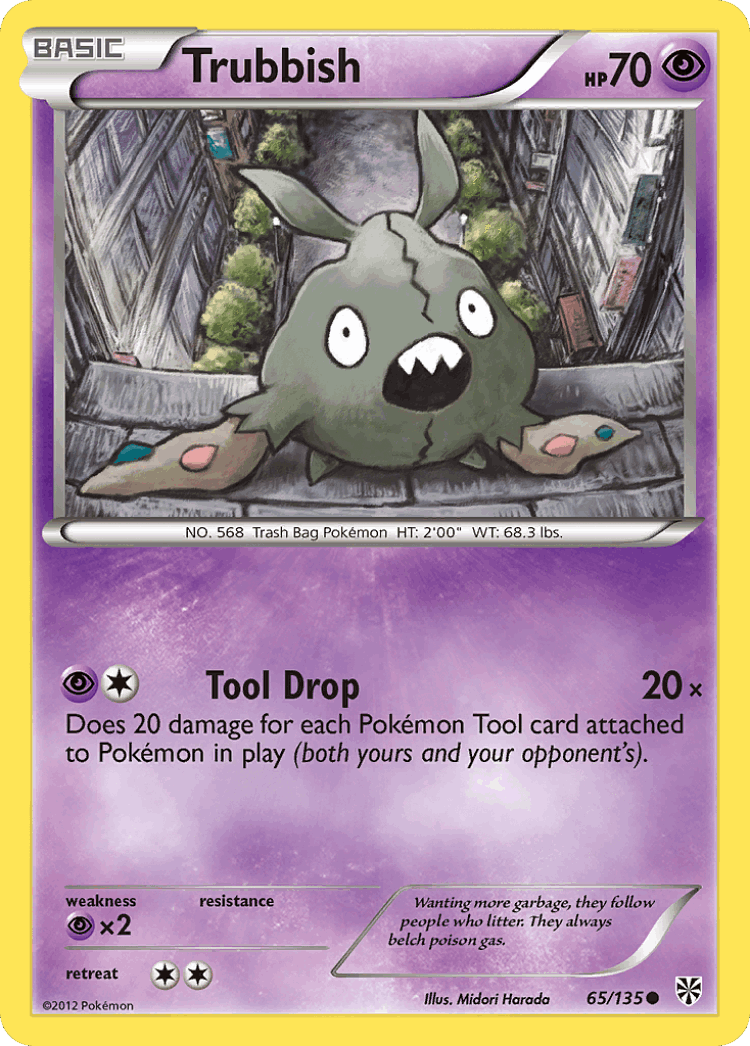 Trubbish #65 from Plasma Storm - Common - Illustrated by Midori Harada
