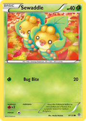 Sewaddle Pokémon TCG card art