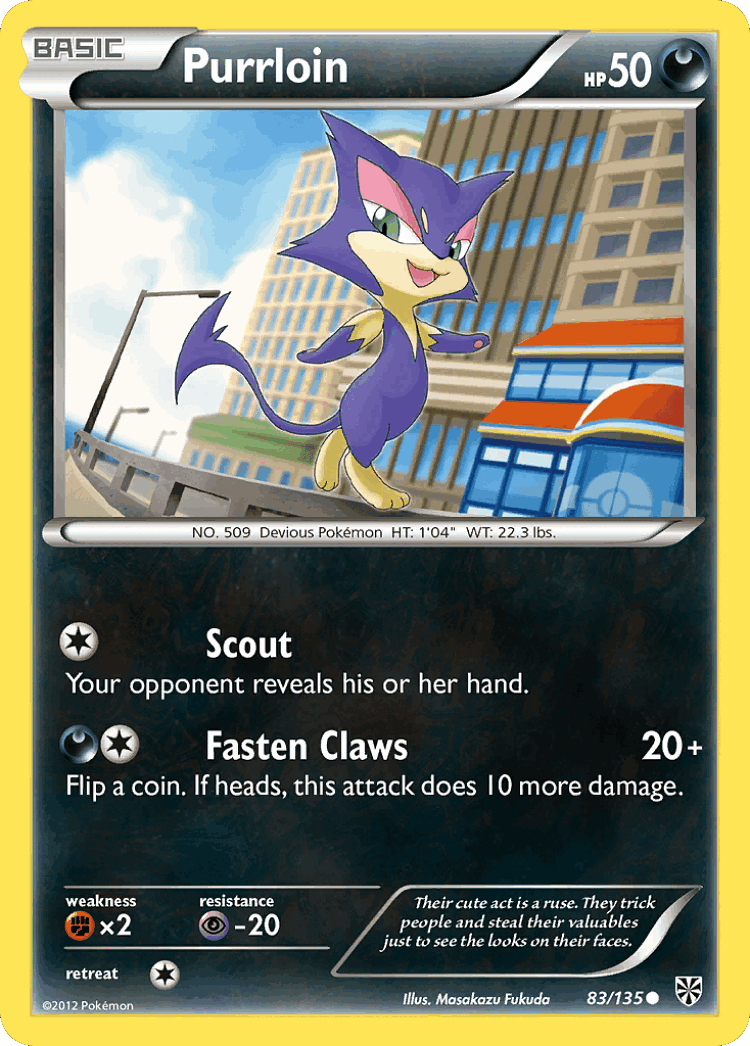 Purrloin #83 from Plasma Storm - Common - Illustrated by Masakazu Fukuda