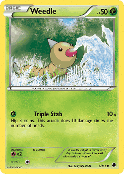 Weedle Pokémon TCG card art