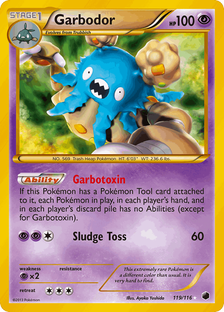 Garbodor #119 from Plasma Freeze - Rare Secret - Illustrated by Ayaka Yoshida