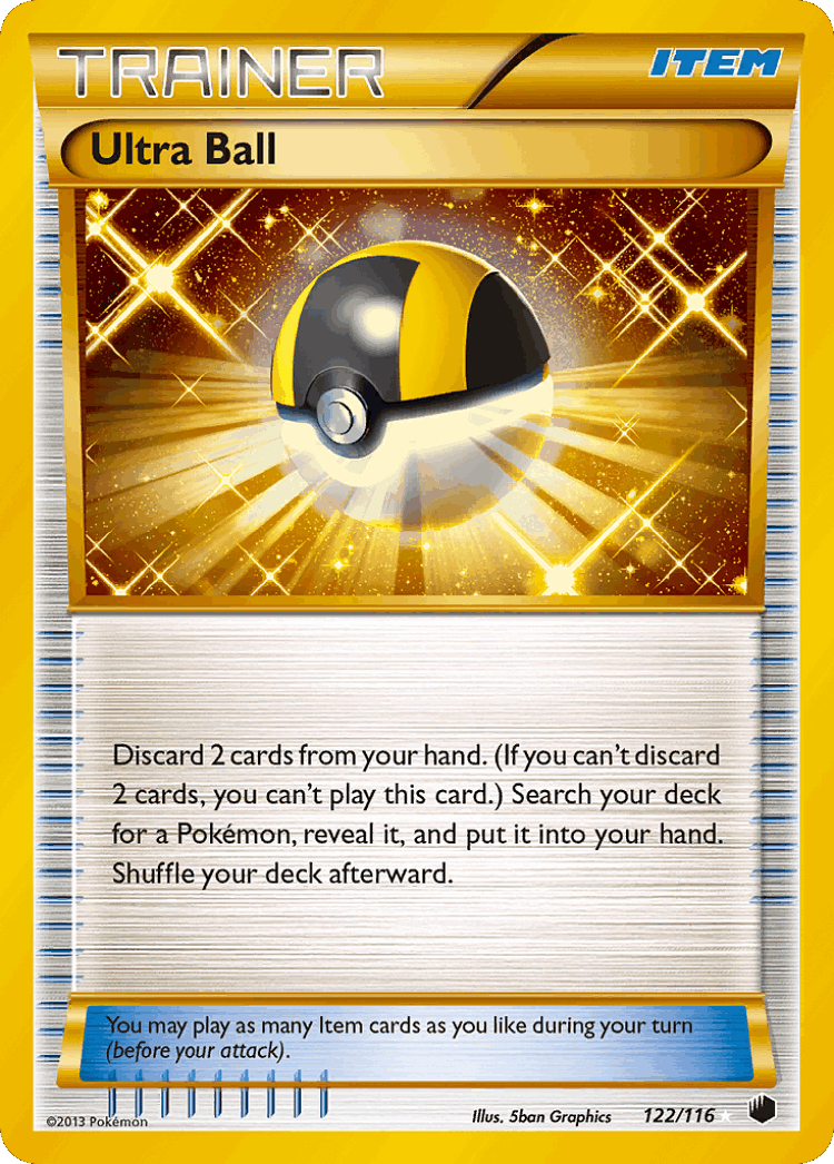 Ultra Ball #122 from Plasma Freeze - Rare Secret - Illustrated by 5ban Graphics