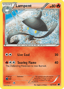Lampent Pokémon TCG card art