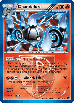 Chandelure Pokémon TCG card art