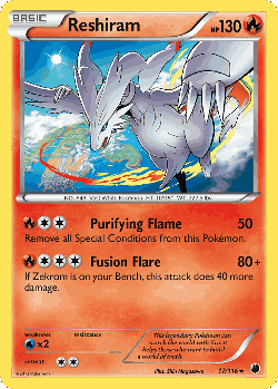 Reshiram Pokémon TCG card art