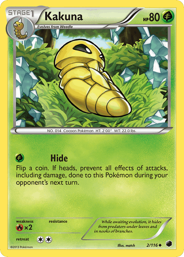 Kakuna #2 from Plasma Freeze - Uncommon - Illustrated by match