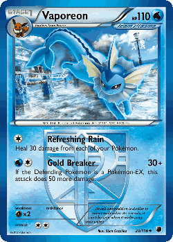 Vaporeon Pokémon TCG card art