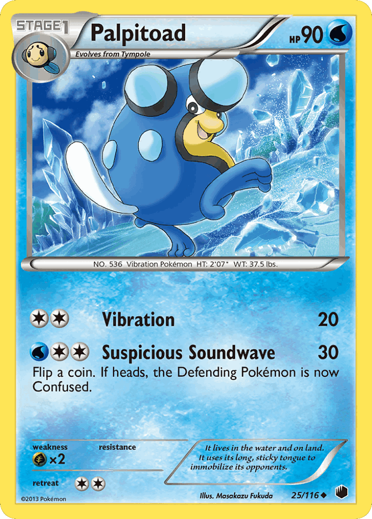 Palpitoad #25 from Plasma Freeze - Uncommon - Illustrated by Masakazu Fukuda