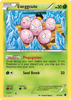 Exeggcute Pokémon TCG card art