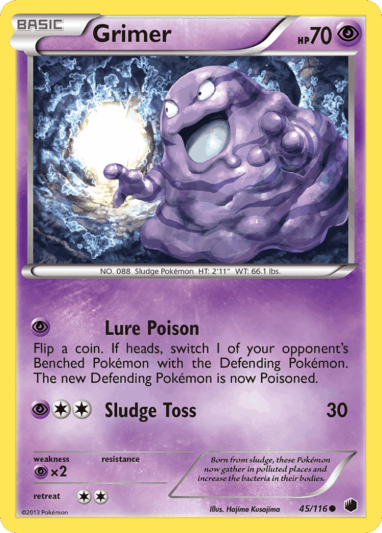 Grimer #45 from Plasma Freeze - Common - Illustrated by Hajime Kusajima