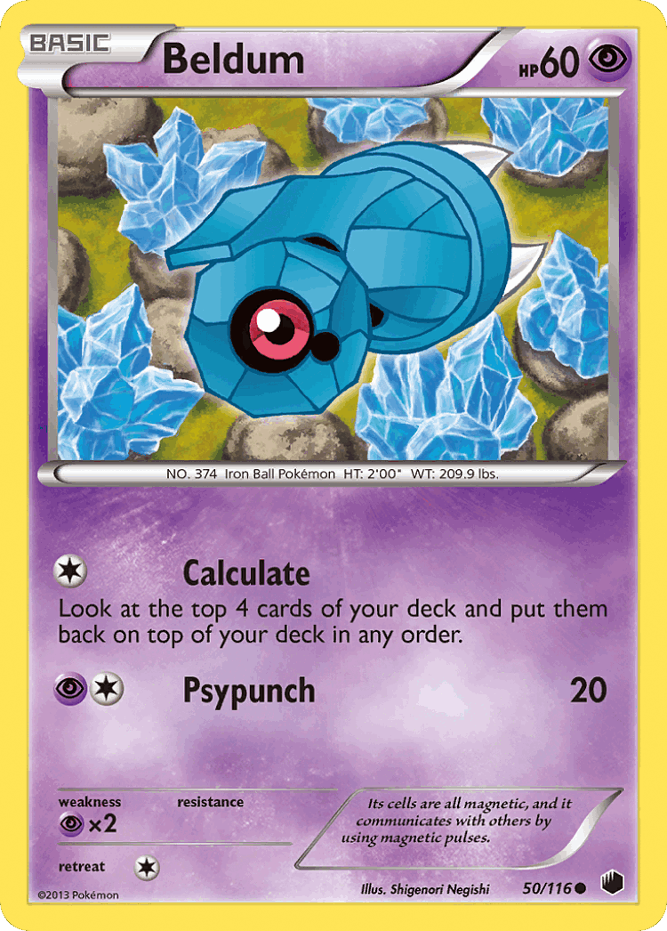 Beldum #50 from Plasma Freeze - Common - Illustrated by Shigenori Negishi