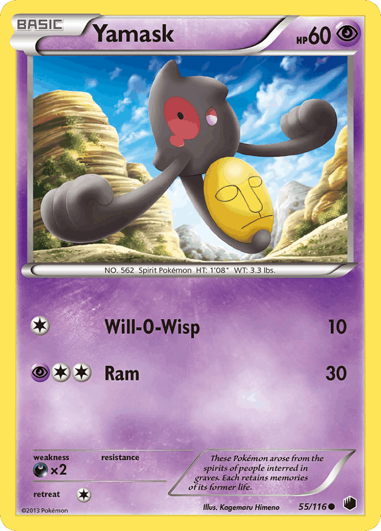 Yamask #55 from Plasma Freeze - Common - Illustrated by Kagemaru Himeno