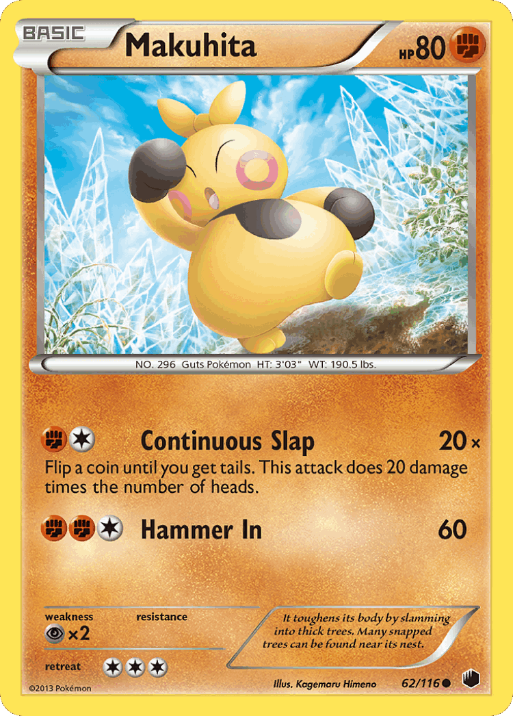 Makuhita #62 from Plasma Freeze - Common - Illustrated by Kagemaru Himeno
