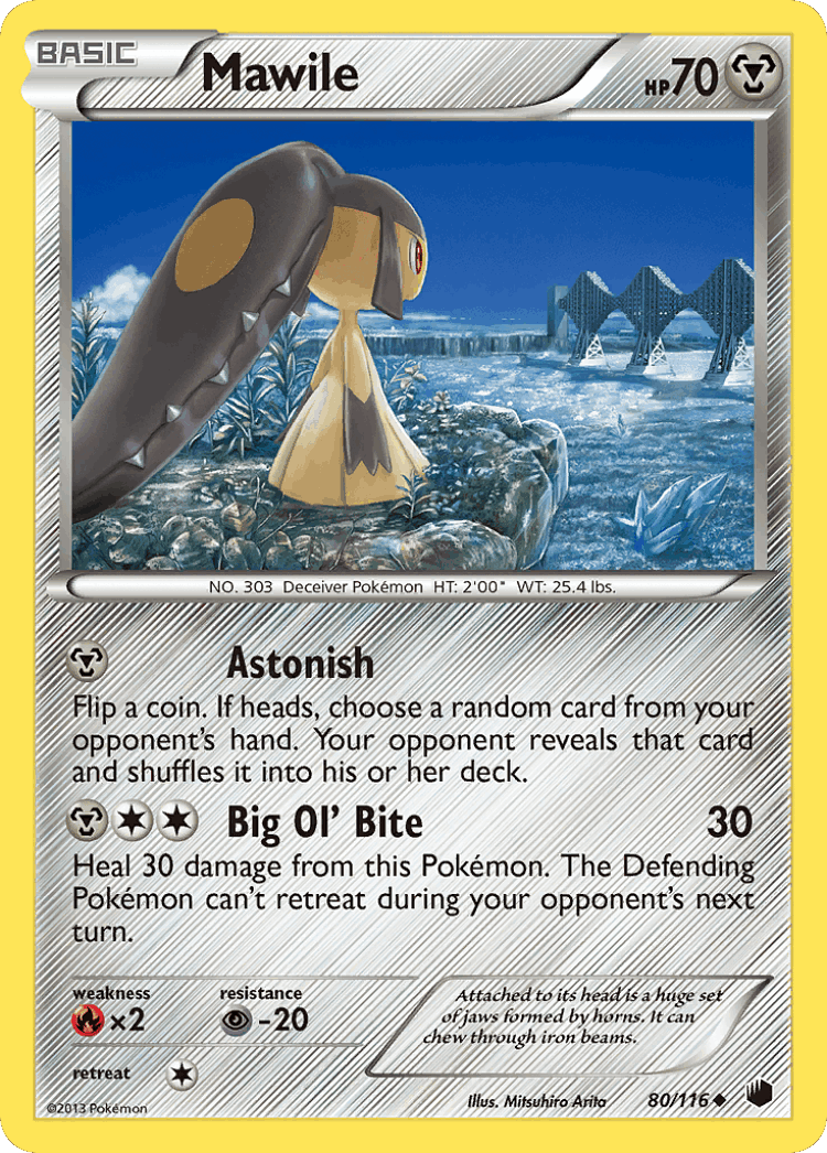 Mawile #80 from Plasma Freeze - Uncommon - Illustrated by Mitsuhiro Arita