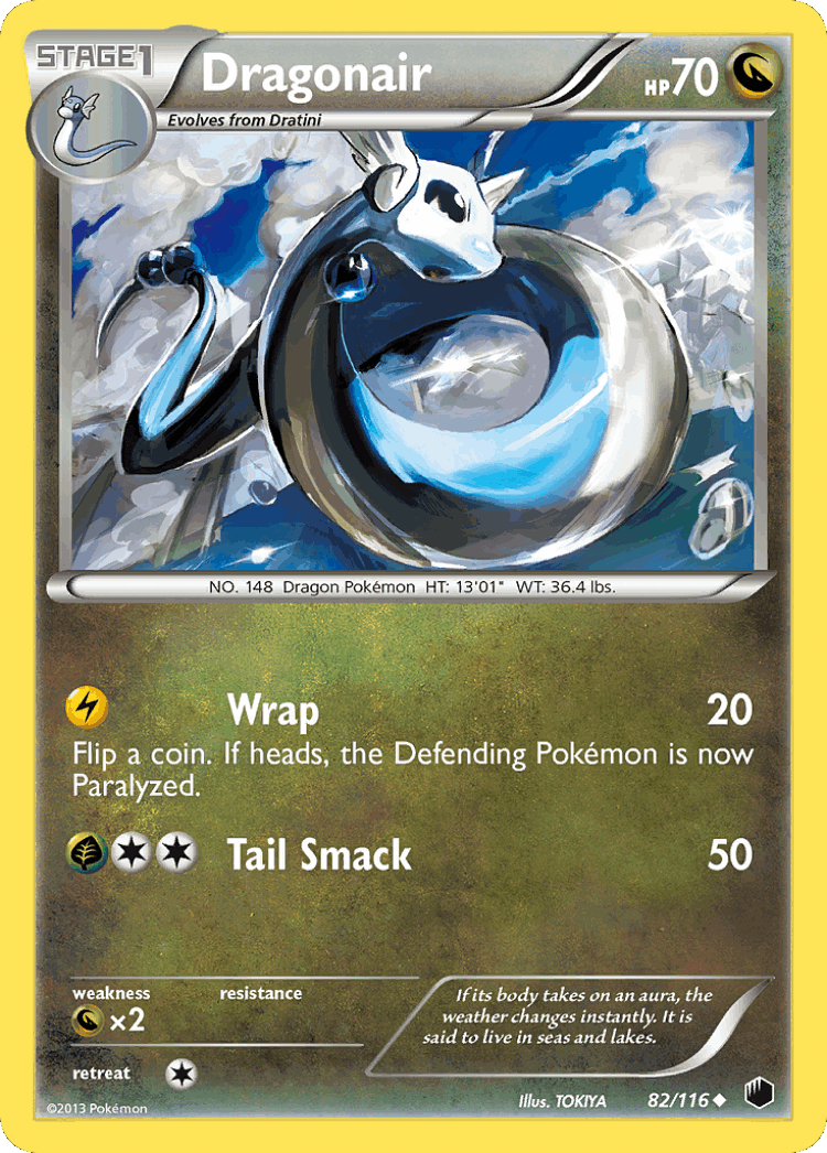 Dragonair #82 from Plasma Freeze - Uncommon - Illustrated by TOKIYA