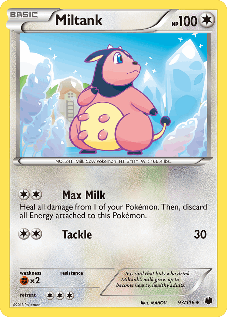 Miltank #93 from Plasma Freeze - Uncommon - Illustrated by MAHOU