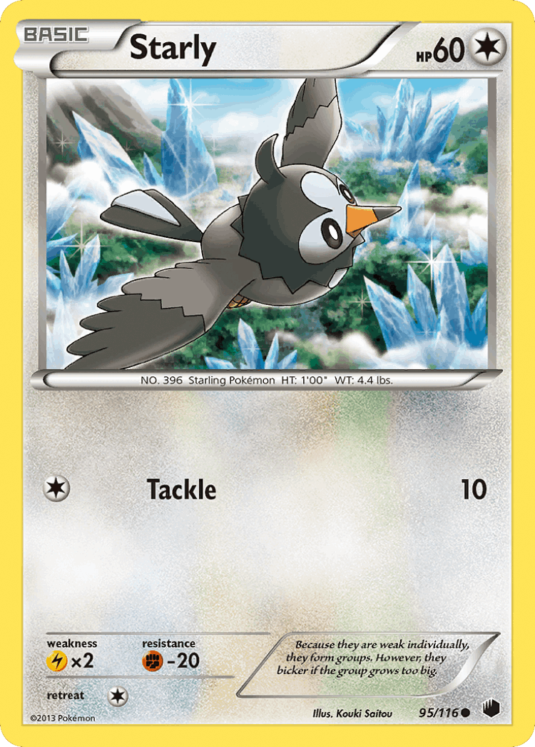 Starly #95 from Plasma Freeze - Common - Illustrated by Kouki Saitou