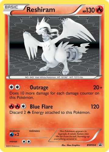 Reshiram Pokémon TCG card art