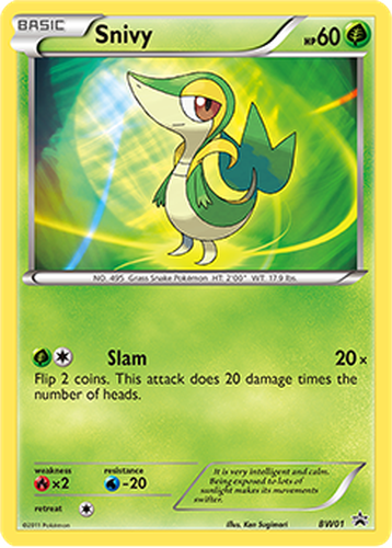Snivy Pokémon TCG card art
