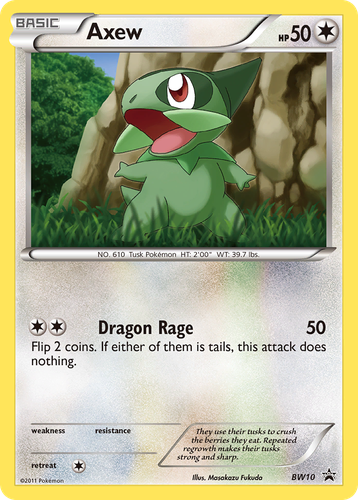 Axew #10 from BW Black Star Promos - Promo - Illustrated by Masakazu Fukuda