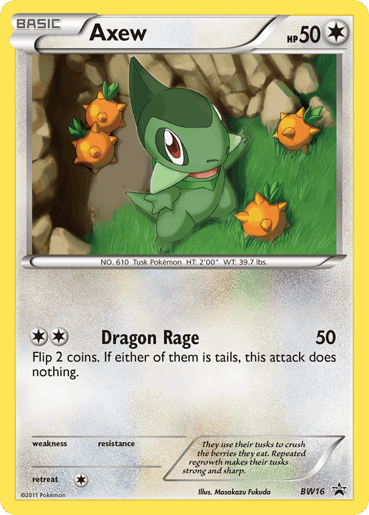 Axew #16 from BW Black Star Promos - Promo - Illustrated by Masakazu Fukuda