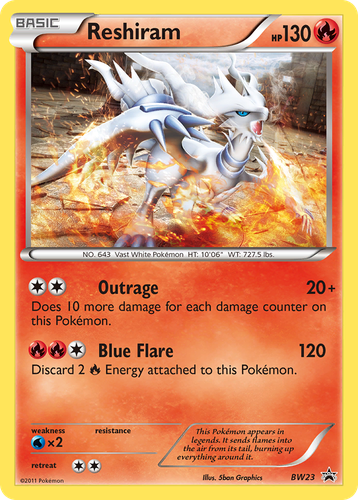 Reshiram Pokémon TCG card art