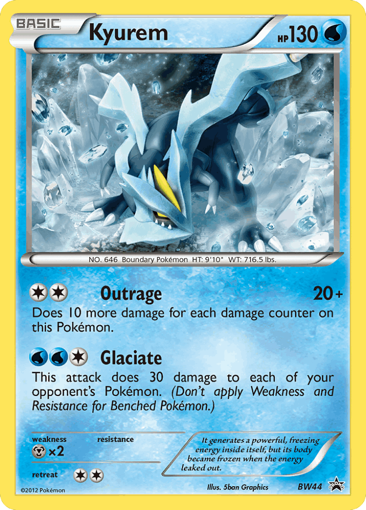 Kyurem #44 from BW Black Star Promos - Promo - Illustrated by 5ban Graphics