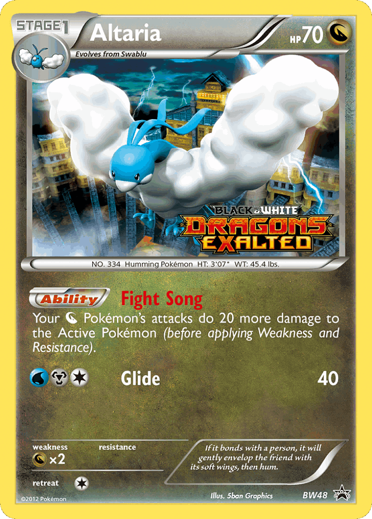 Altaria #48 from BW Black Star Promos - Promo - Illustrated by HiRON