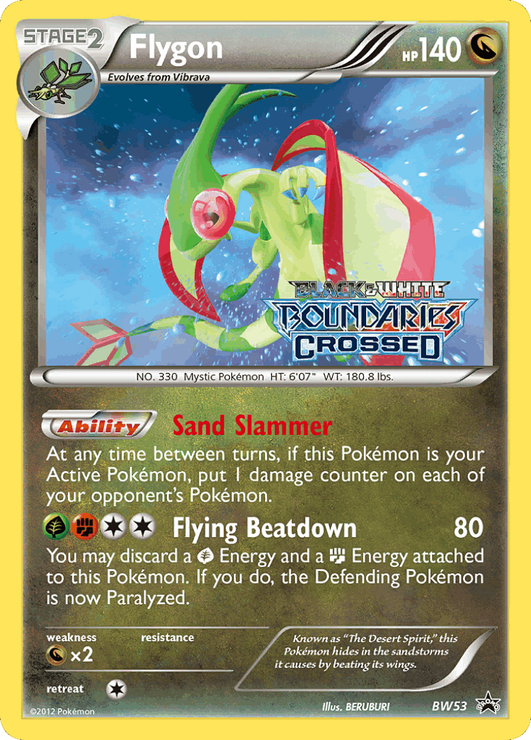 Flygon #53 from BW Black Star Promos - Promo - Illustrated by BERUBURI