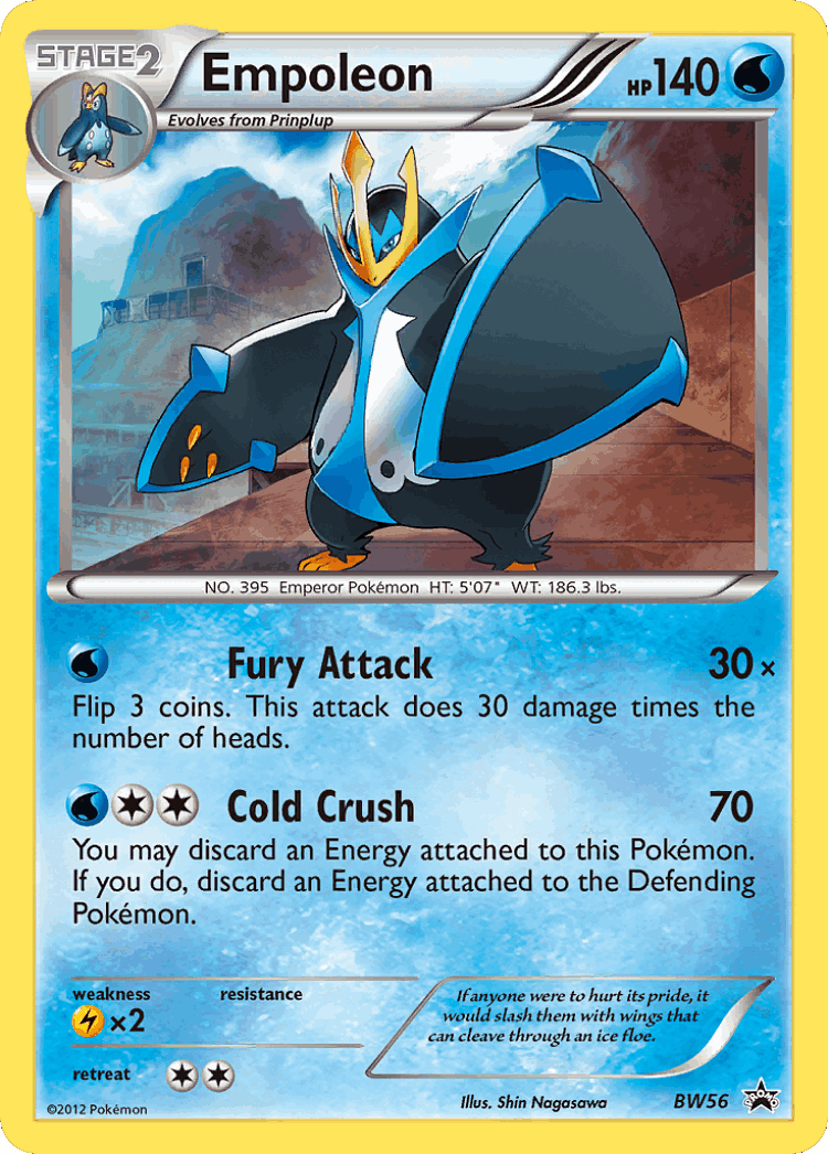 Empoleon #56 from BW Black Star Promos - Promo - Illustrated by Shin Nagasawa