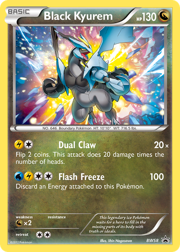 Black Kyurem #58 from BW Black Star Promos - Promo - Illustrated by Shin Nagasawa