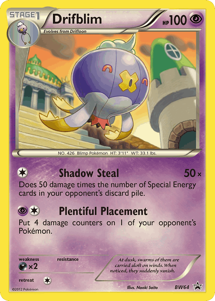 Drifblim #64 from BW Black Star Promos - Promo - Illustrated by Naoki Saito