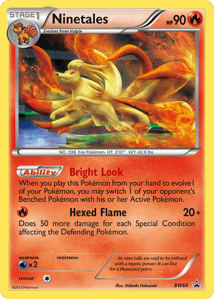 Ninetales #66 from BW Black Star Promos - Promo - Illustrated by Hideaki Hakozaki