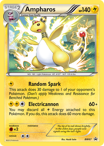 Ampharos 67, BW Black Star Promos