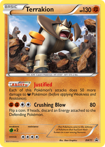 Terrakion 71, BW Black Star Promos