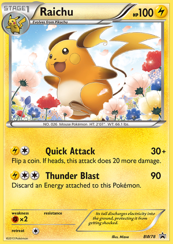 Raichu 78, BW Black Star Promos