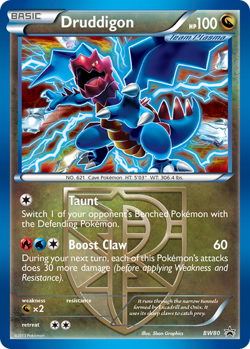 Druddigon 80, BW Black Star Promos