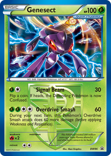 Genesect #86 from BW Black Star Promos - Promo - Illustrated by 5ban Graphics