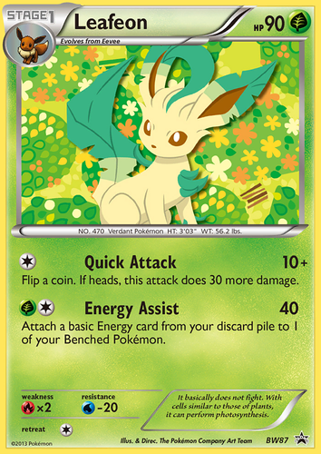 Leafeon Pokémon TCG card art