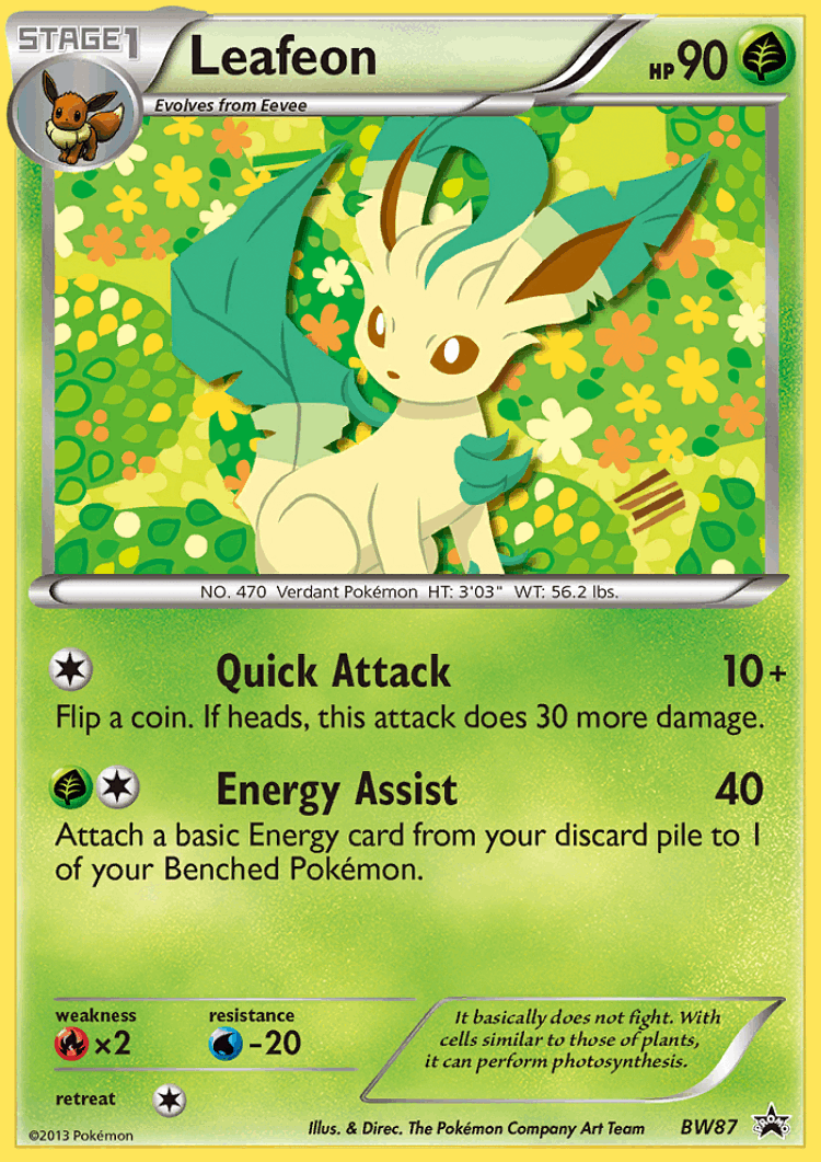 Leafeon #87 from BW Black Star Promos - Promo - Illustrated by The Pokémon Company Art Team