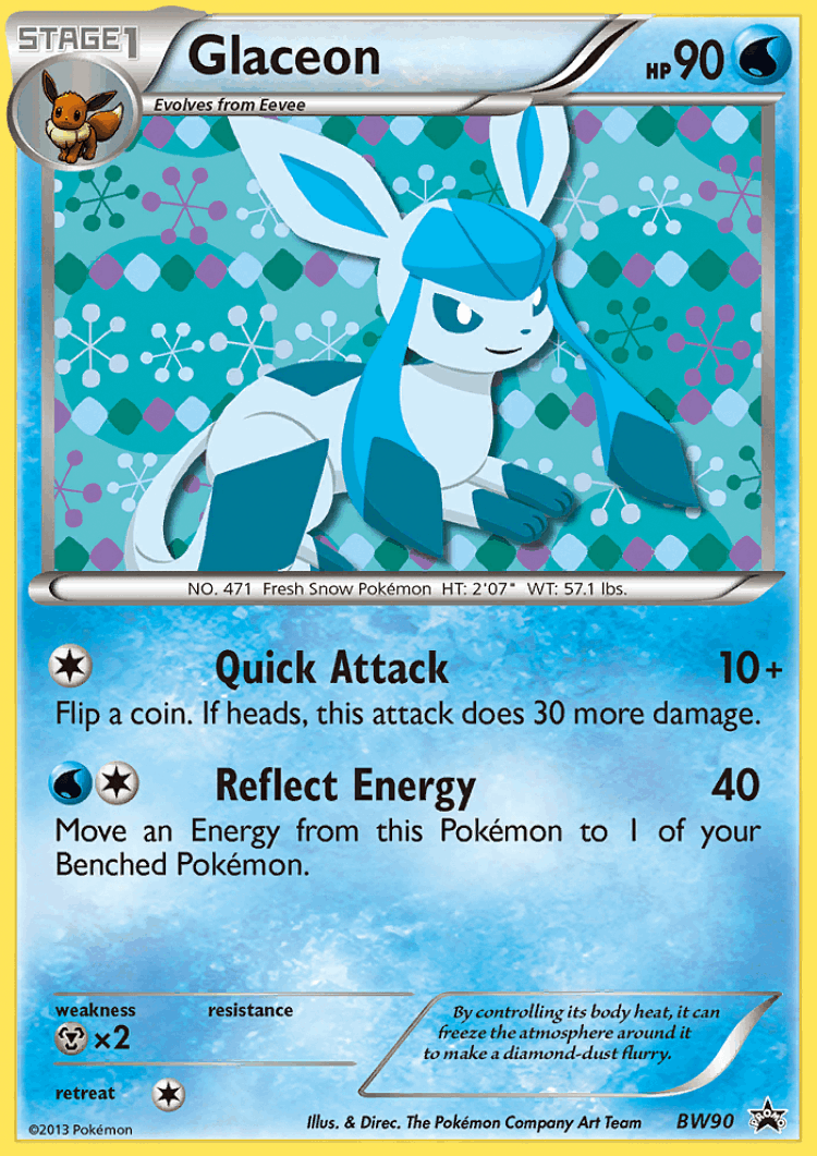 Glaceon #90 from BW Black Star Promos - Promo - Illustrated by The Pokémon Company Art Team