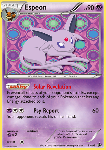 Espeon Pokémon TCG card art