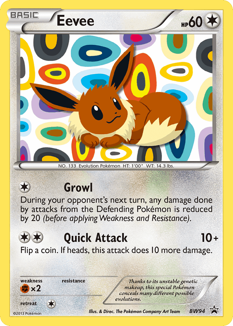 Eevee #94 from BW Black Star Promos - Promo - Illustrated by The Pokémon Company Art Team