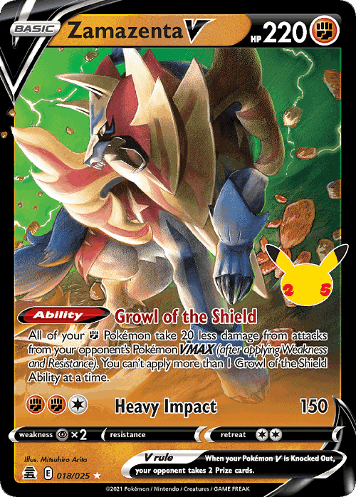 Zamazenta V Pokémon TCG card art