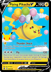 Flying Pikachu V Pokémon TCG card art