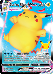 Surfing Pikachu VMAX Pokémon TCG card art