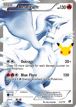Reshiram Pokémon TCG card art