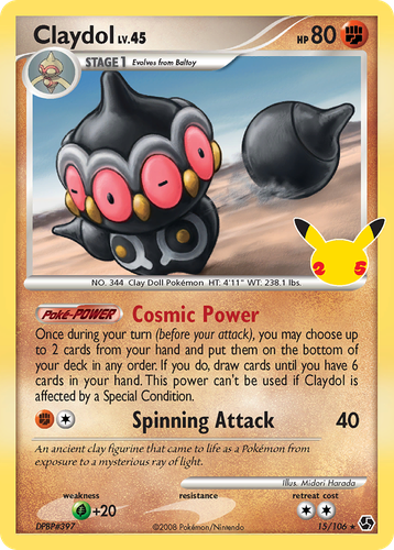 Claydol Pokémon TCG card art